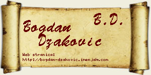 Bogdan Džaković vizit kartica
